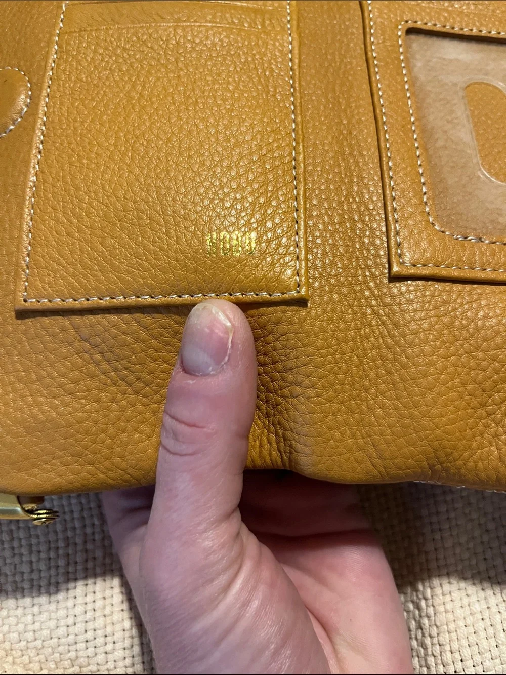 HOBO Leather Frame Clutch Wallet - Tan
